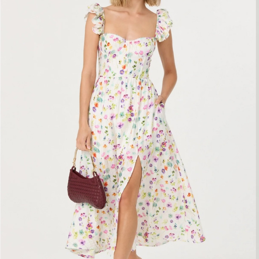 Astr Multicolor Floral Midi Dress